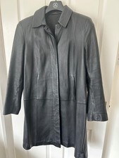 Womens M&S Black Leather Knee