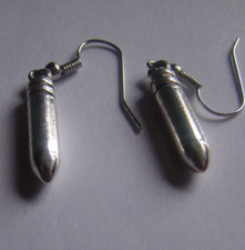 Goth boho Bullitt  earings silver coloured