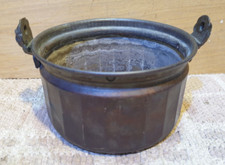 1 x 6" Vintage Brass Flower Pot Plant Basket Plant Stand Planter Ornate Handles