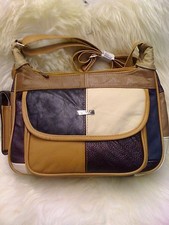 Leather hand bag multi colour