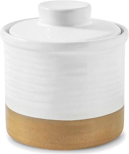 French butter dish with - butter, lid