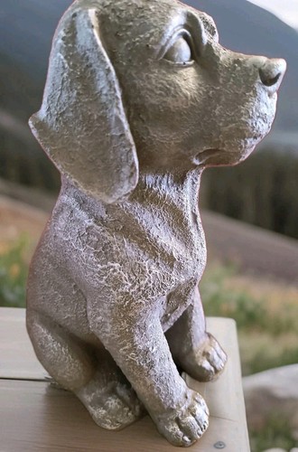 Dog resin garden - dog,