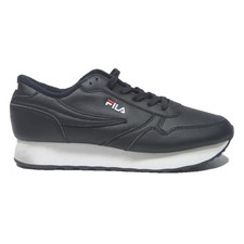 FILA Mens Low Top Synthetic Trainers Black UK 9 Comfortable Lightweight