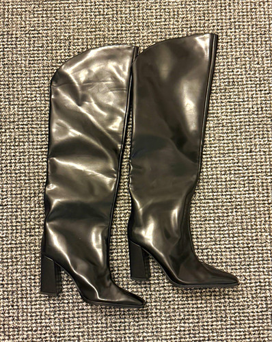 Women black knee high - black,