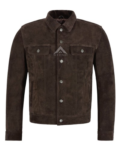 Mens trucker jacket brown - mens,