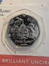 Uncirculated 2023, Peter Rabbit At Christmas, Pitcairn Islands 50p Coin