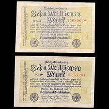 2x 1923 Germany 10 Million