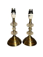 Pair Vintage Brass Table Lamp
