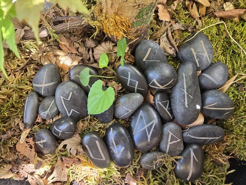 Stone unique rune - rune, hand