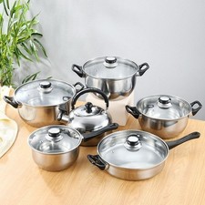 12x Stainless Steel Cookware