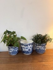 3xVintage Porcelain Cachepot
