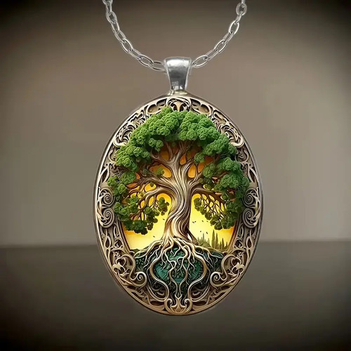Tree life oval jewelry - of,