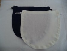 Gorgeous, NO LACE 2 Modesty Panels, Navy & Cream/Ivory