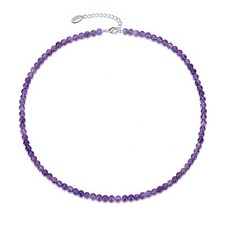Amethyst Mini Beaded Gemstone Necklace