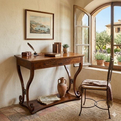 Antique writing desk walnut - writing,