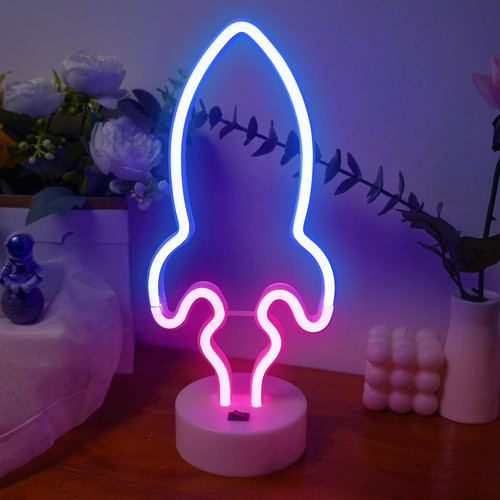 Rocket led night light - night,