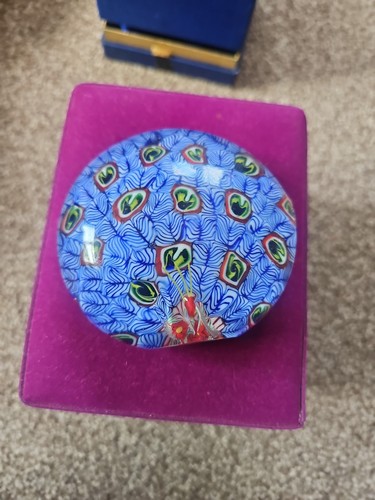 Vintage paperweight peacock - vintage,