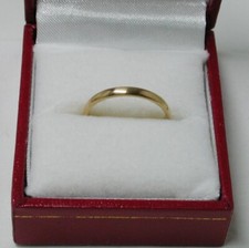 Plain Narrow 22ct Gold Wedding Ring Vintage 1950's Size M.1/2 - 22722