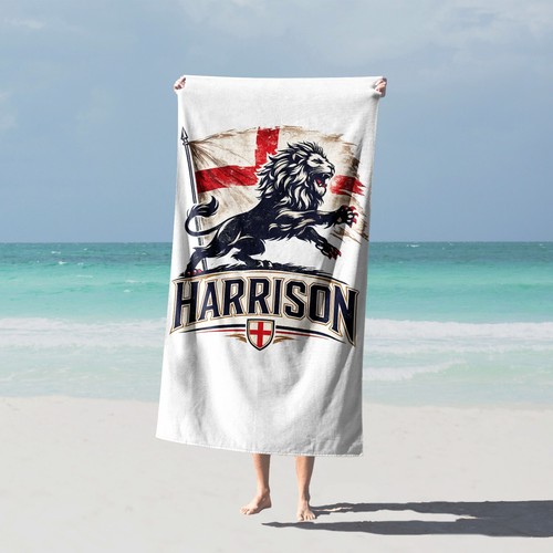 Three lions personalised name - three,