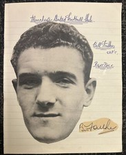 Signed Busby Babes Manchester United 1950s Bill Foulkes Football Autograph