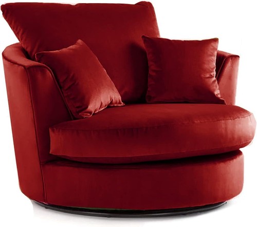 Ruby red plush fabric - red, corner