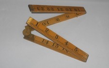 Rabone Boxwood Ruler No. 1167 * Folding Wooden Ruler 2 Feet / 24 Inches