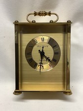 LONDON CLOCK CO. QUARTZ CARRIAGE CLOCK WITH BELL STRIKE 13cms HIGH