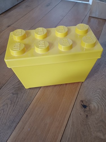 Yellow lego stackable storage - lego,