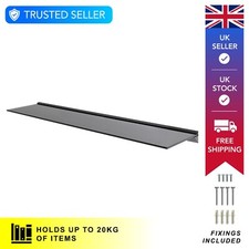 Floating Glass Wall Shelf, Display Shelf for Home Bathroom Living - Size Options