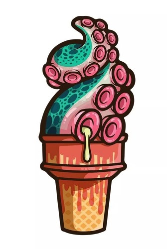 Colorful squid ice - colorful,