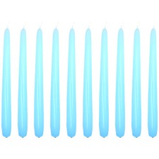 Tapered Dinner Candles Pack of 10 Unscented Long Burning Time 24 cm / 9.45''