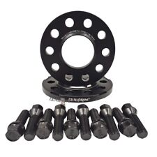 Fits MINI F55 Black Alloy 12mm Wheel Spacers 5x112 Extended Bolts Cooper S JCW 