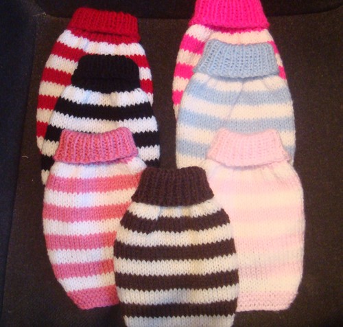 Hand knitted puppy - dog, coat