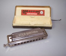Vintage CHROMATIC KOCH HARMONICA Key G - Musical Instrument