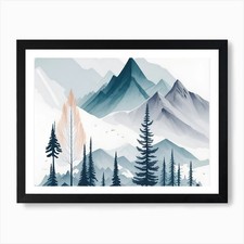 Mountain And Forest In