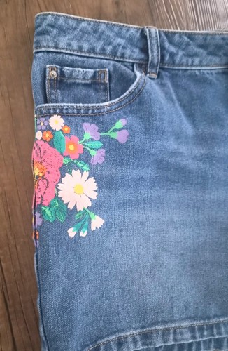 Denim shorts floral - tu,