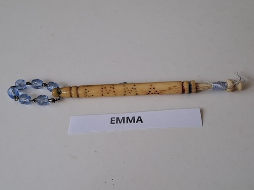 Antique bone lace bobbin with - lace,