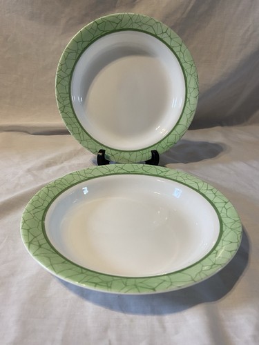 Corelle green crackle flat rim - corelle,