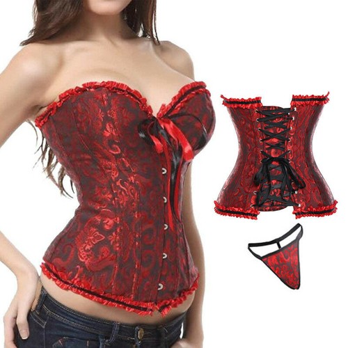 Boned sexy black corset - sexy,