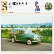 1962-1971 MORRIS MINOR 1000 Classic Car Photograph / Information Maxi Card