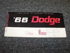 1966 Dodge Polara Coupe Original Owner Owner's Operator User Guide Manual V8 xz