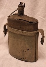 Original ~ WW2 Water Bottle ~ Bucket Type Carrier ~ Short Version ~ 1937 Pattern