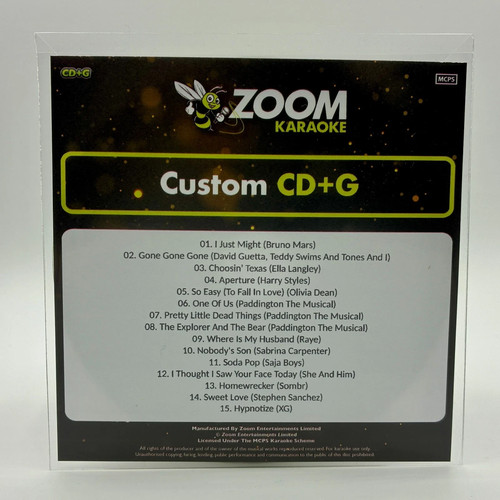 Zoom karaoke disc pop - cd+g,