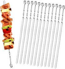 12PCS BBQ LONG Metal Kebab