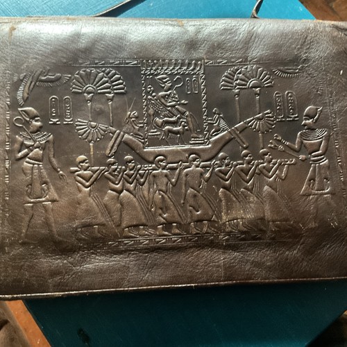 Vintage egyptian tooled - ,