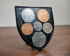 Royal Shield Coin Display Holder Adjustable UK Coin Collection Numismatic Gift