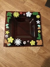 Decorative glass plate dish - decorative, /