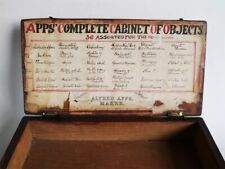 Antique ALFRED APPS'  "Complete Cabinet of Objects"  Early Microscope Slide Case