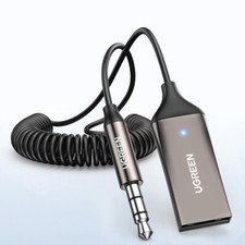 Ugreen Bluetooth 5.3 Car Receiver USB Aux Adapter with 3.5mm Built-in Mic