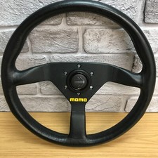Genuine Momo Mod.78 Black Leather, 350mm Steering Wheel. 2016. SUPERB!  8D